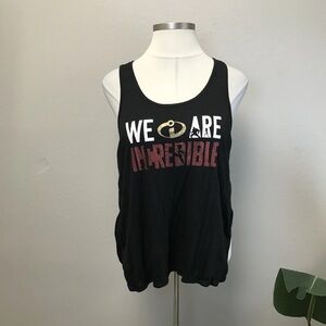 Black Graphic Tank Top